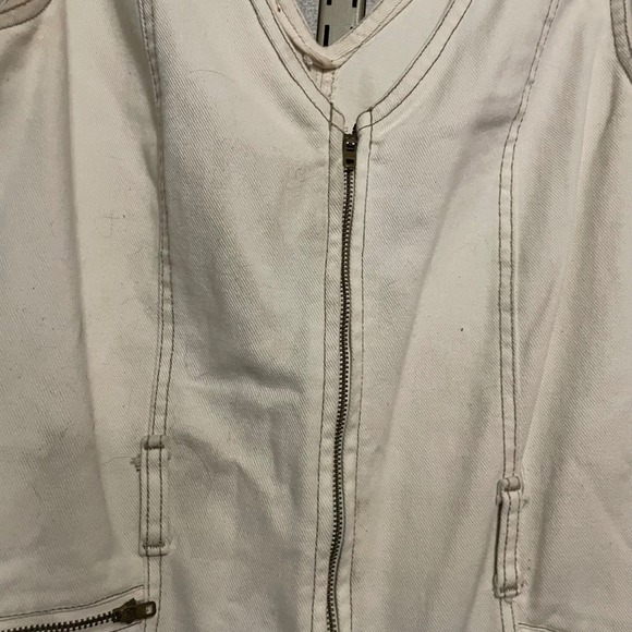 Vintage Fredericks of Hollywood Cream Denim V Neck Dress Style 6908 Size Small - Picture 5 of 8